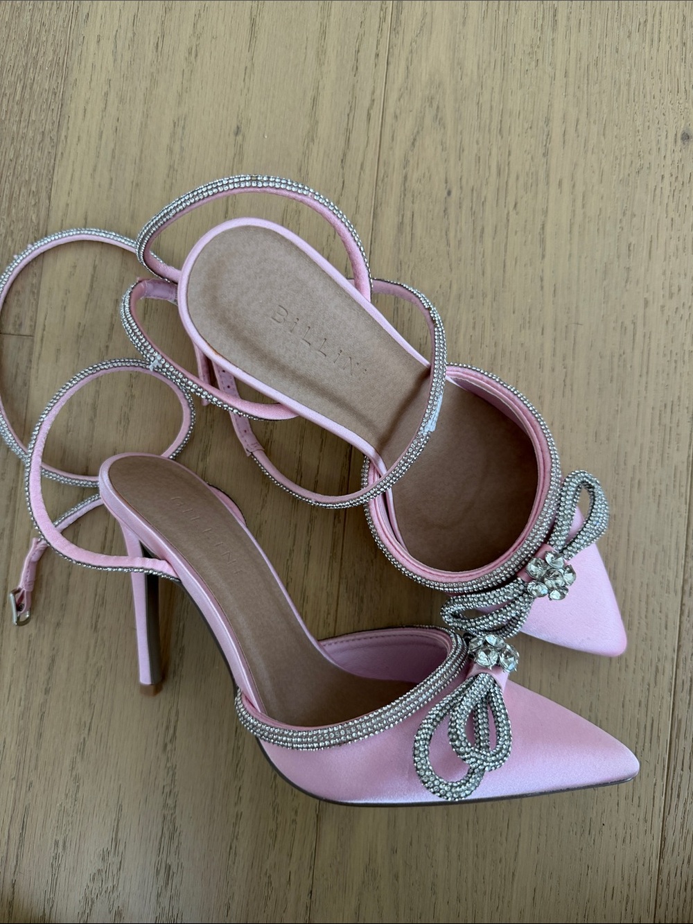 Billini gem bow heels pink